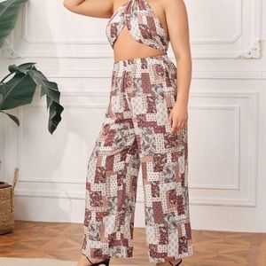 Paisley Patchwork Halter Top/Pants